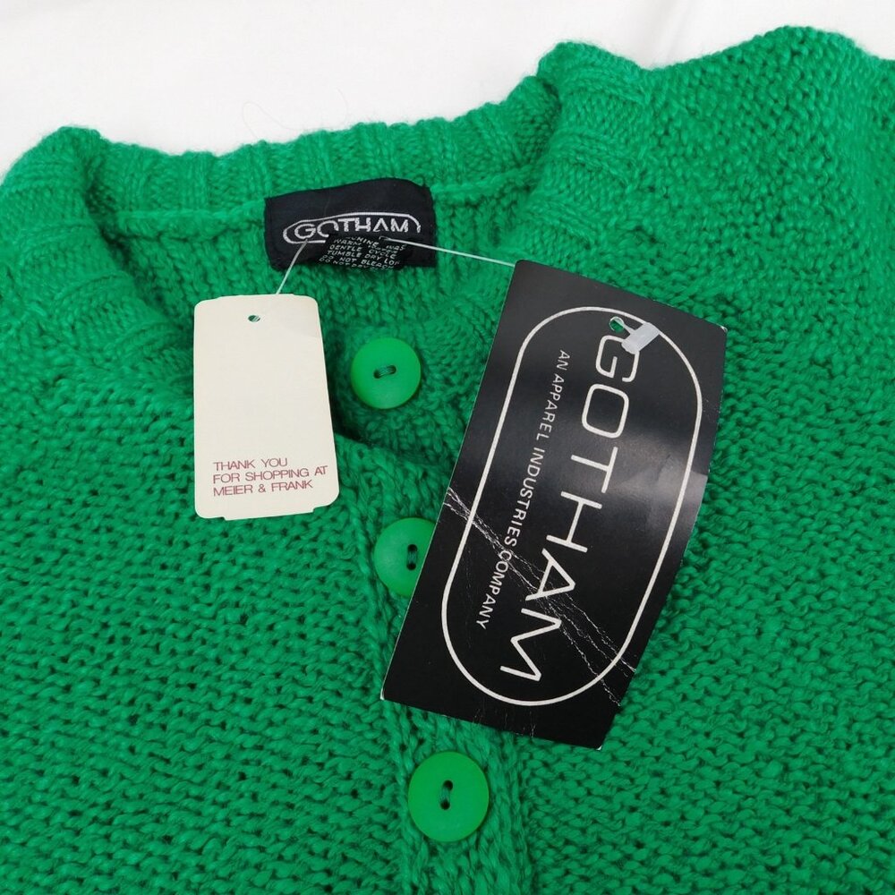 Gotham Vintage Women Green Pullover Knitted Long Sleeve Sweater Size M New Tags - Picture 8 of 8